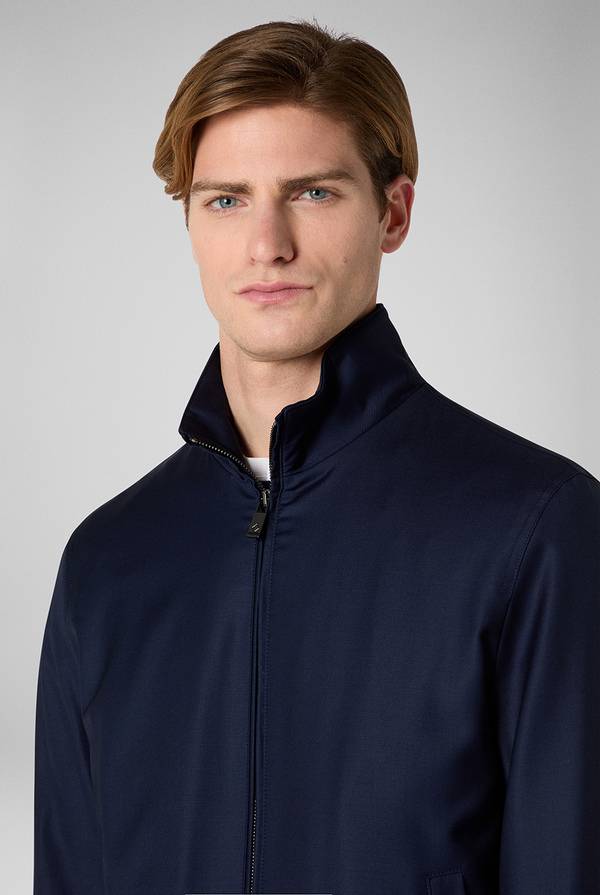 Pull Pal Zileri Bomber In Lana Resistente All'acqua