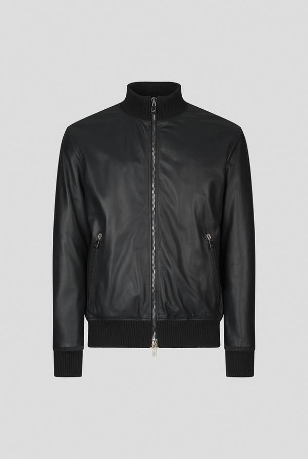 Pull Pal Zileri Bomber in pelle con colletto stand up