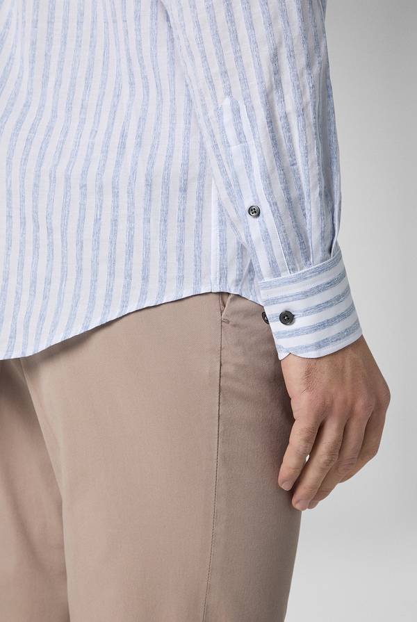 Pull Pal Zileri Camicia A Macro Righe Bianche E Azzurre