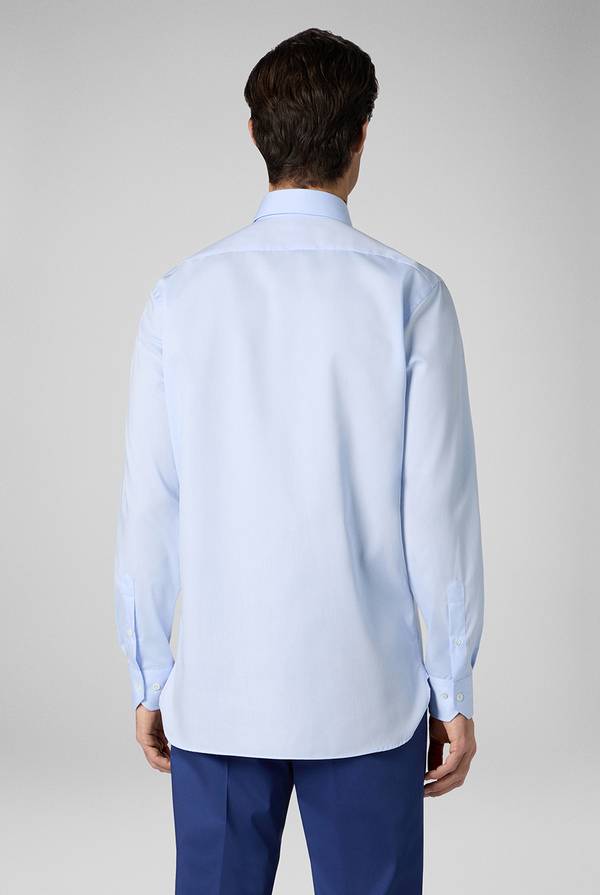 Pull Pal Zileri Camicia Azzurra In Cotone Con Collo Milano