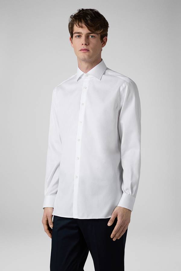 Pull Pal Zileri Camicia In Cotone Con Trattamento Anti-piega Azzurra