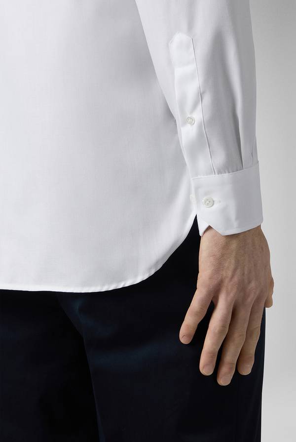 Pull Pal Zileri Camicia In Cotone Con Trattamento Anti-piega Azzurra