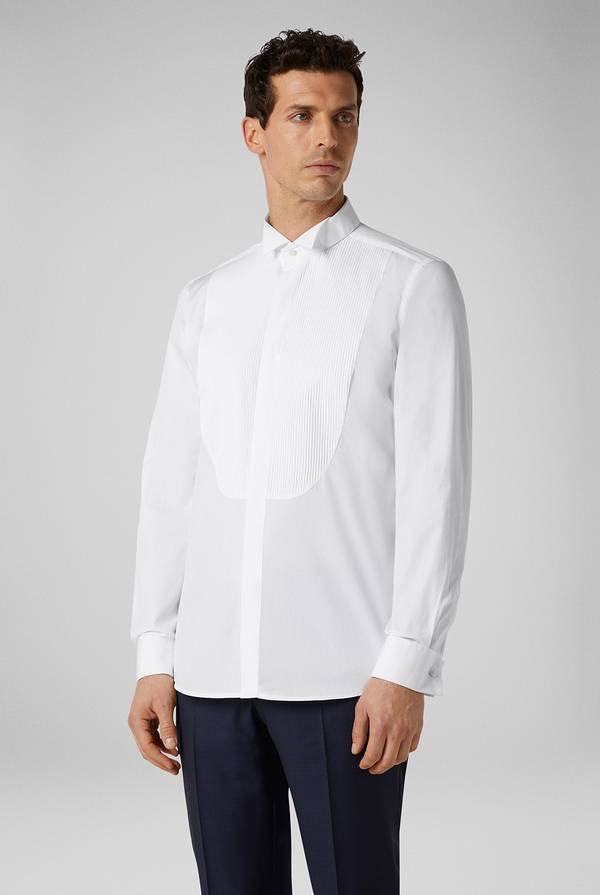 Pull Pal Zileri Camicia In Puro Cotone Della Linea Cerimonia Con Collo Ad Ala