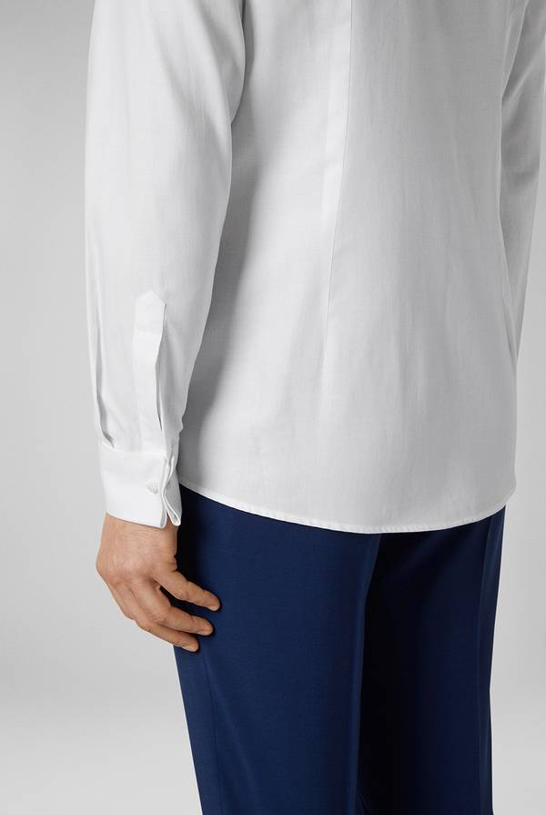 Pull Pal Zileri Camicia In Puro Cotone Della Linea Cerimonia Con Micro Disegnature