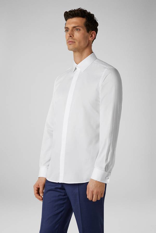 Pull Pal Zileri Camicia In Puro Cotone Della Linea Cerimonia Con Micro Disegnature