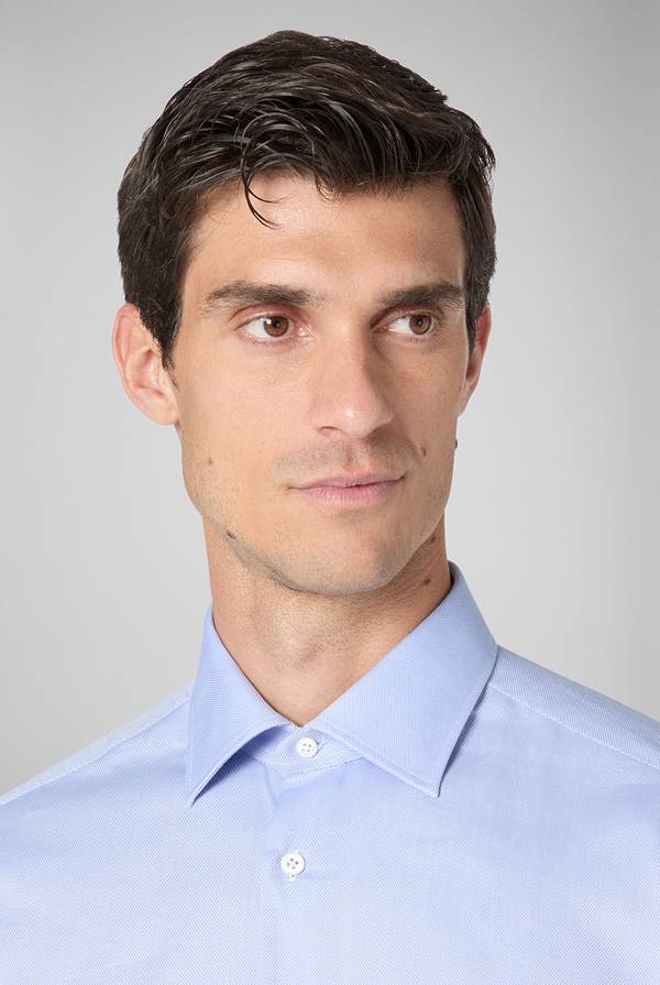 Pull Pal Zileri Camicia Micro Jacquard Con Collo Milano