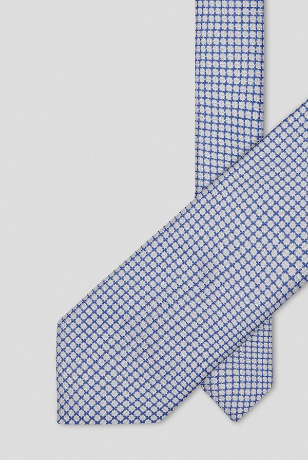 Pull Pal Zileri Cravatta Con Micro Lavorazione Jacquard Nei Toni Dell'azzurro