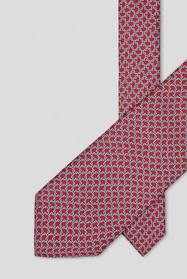 Pull Pal Zileri Cravatta In Pura Seta Stampata Con Motivo Geometrico