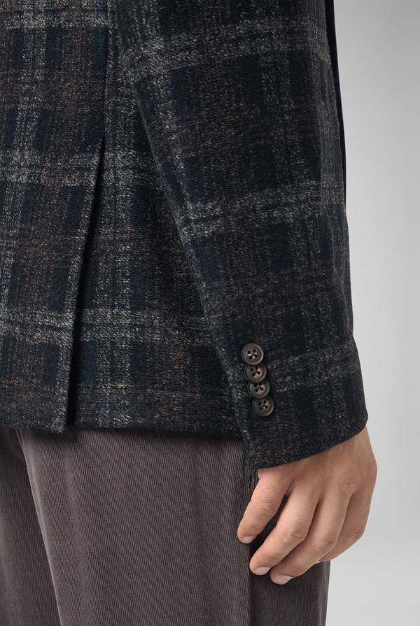 Pull Pal Zileri Giacca Blu Navy Con Motivo Macro Check
