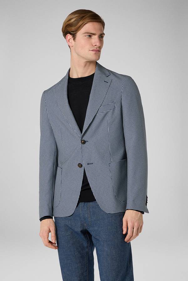 Pull Pal Zileri Giacca Effortless In Jersey Con Motivo Pied De Poule