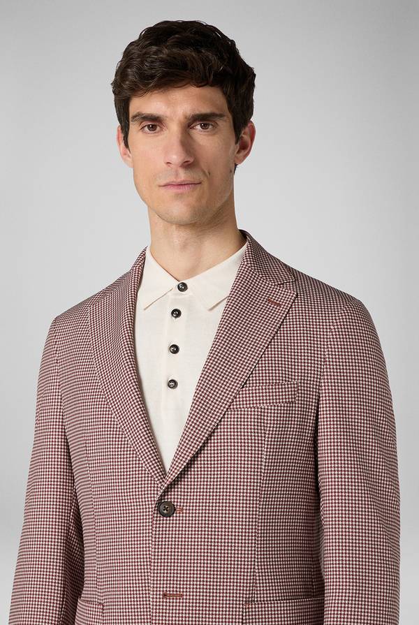 Pull Pal Zileri Giacca Effortless In Jersey Con Motivo Pied De Poule