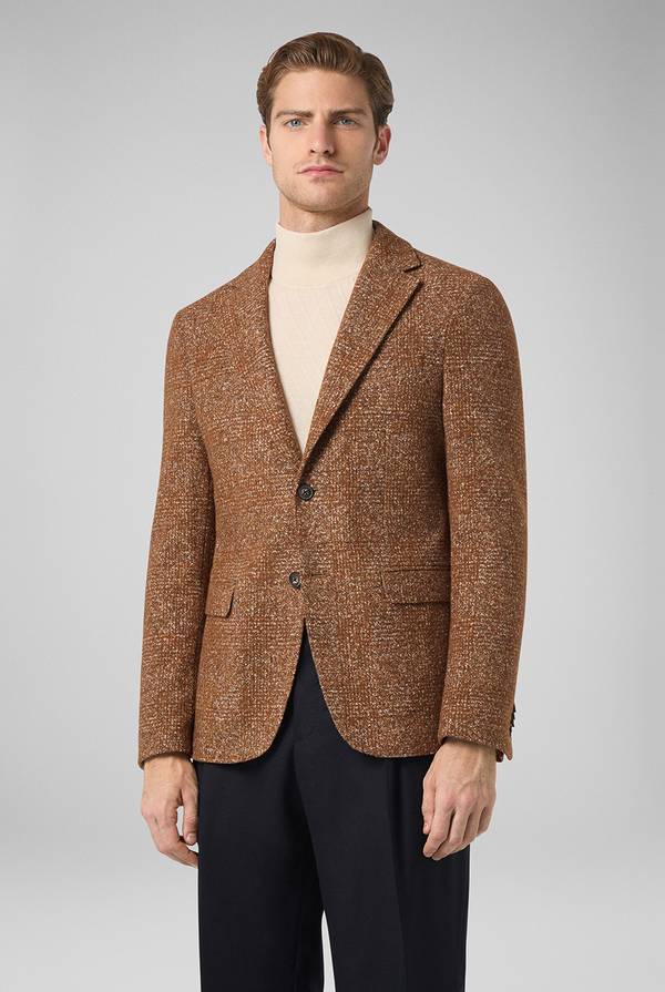 Pull Pal Zileri Giacca In Lana E Seta Con Micro Pattern