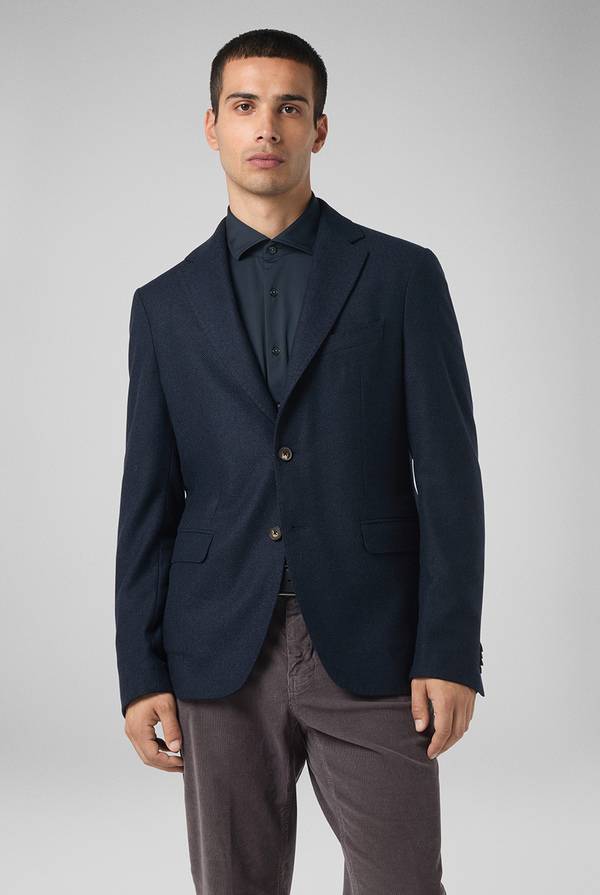 Pull Pal Zileri Giacca In Lana Tecnica Con Motivo Spina Di Pesce