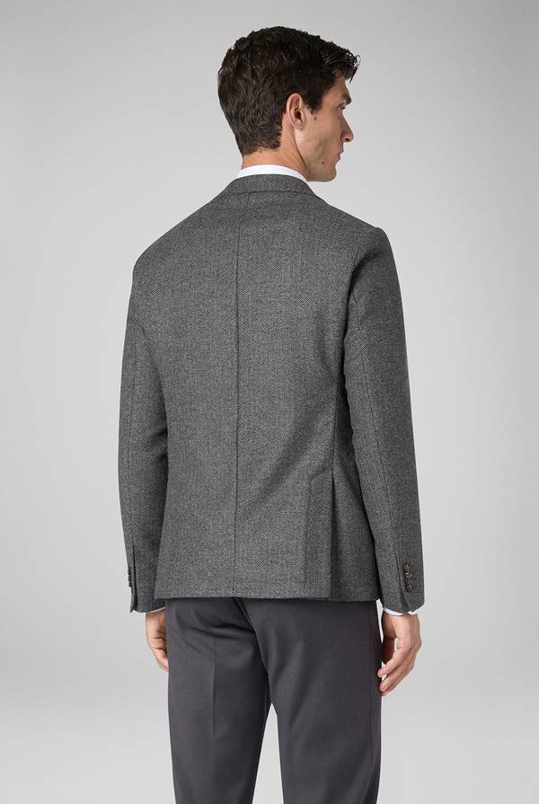 Pull Pal Zileri Giacca In Lana Tecnica Con Motivo Spina Di Pesce