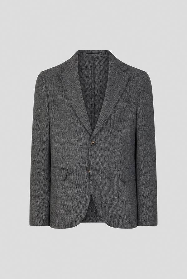 Pull Pal Zileri Giacca in lana tecnica con motivo spina di pesce