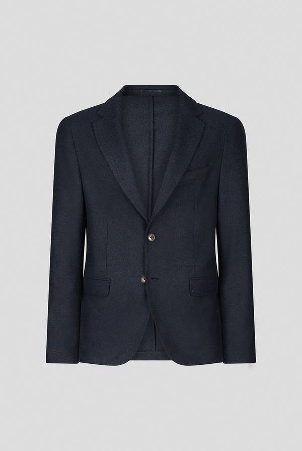 Pull Pal Zileri Giacca in lana tecnica con motivo spina di pesce