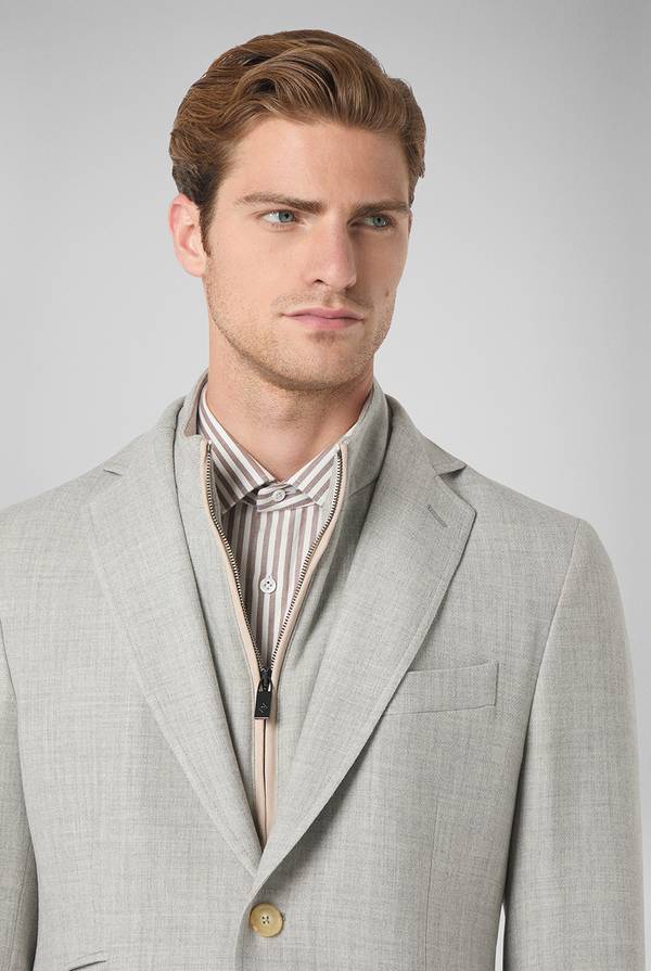 Pull Pal Zileri Giacca Scooter Con Dettagli In Camoscio