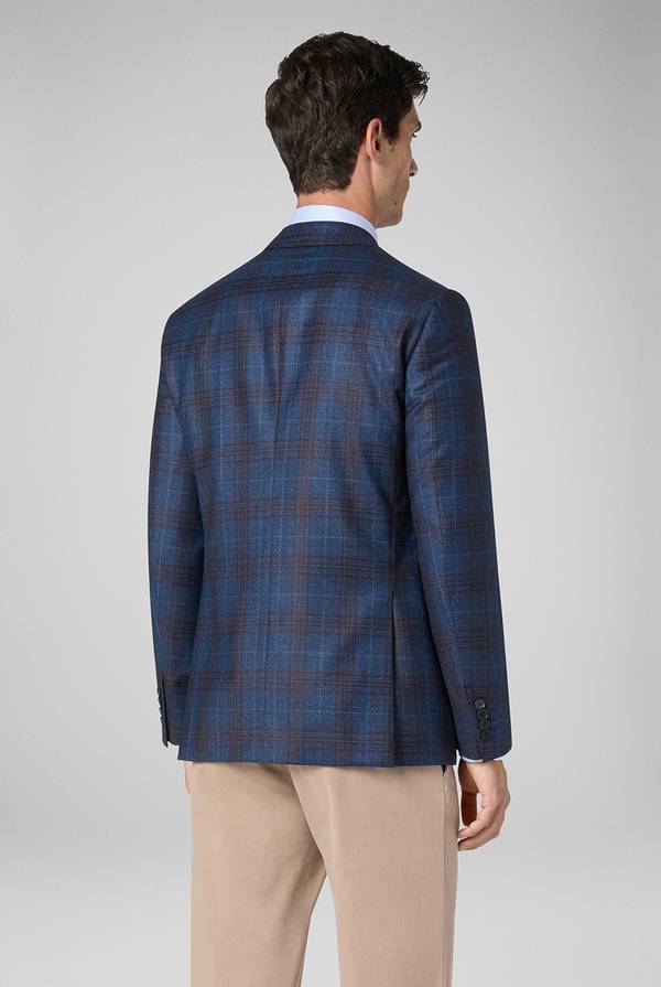 Pull Pal Zileri Giacca Vicenza In Pura Lana Con Motivo Principe Di Galles Interamente Foderata