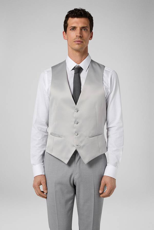 Pull Pal Zileri Gilet In Satin Della Linea Cerimonia