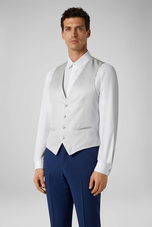 Pull Pal Zileri Gilet In Satin Della Linea Cerimonia Con Allacciatura A Quattro Bottoni