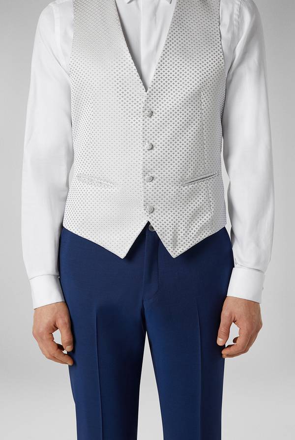 Pull Pal Zileri Gilet In Satin Della Linea Cerimonia Con Allacciatura A Quattro Bottoni