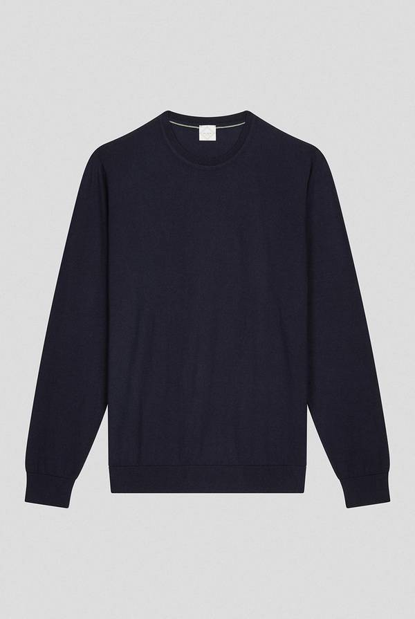 Pull Pal Zileri Girocollo in maglia con dettagli verde laguna