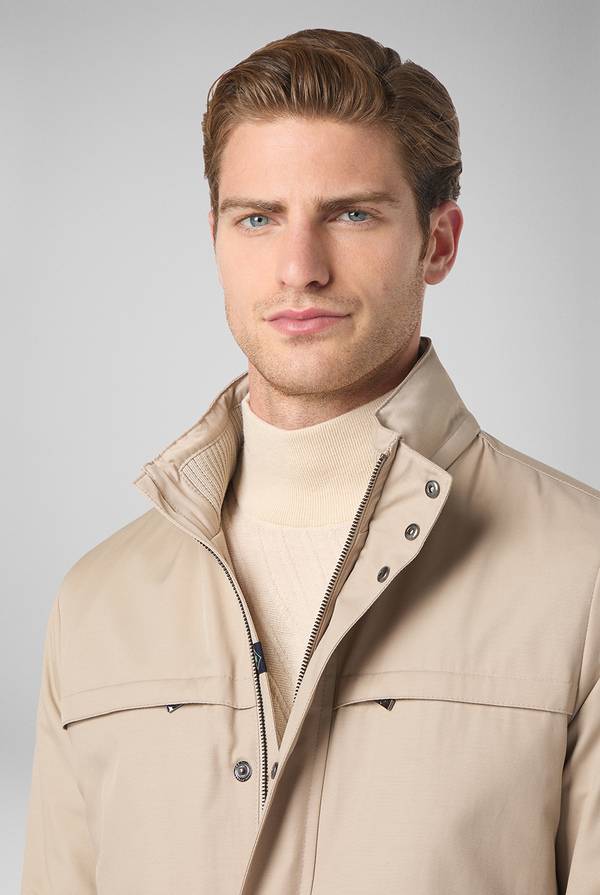 Pull Pal Zileri Oyster Field Jacket In Cotone Tecnico Idro Repellente