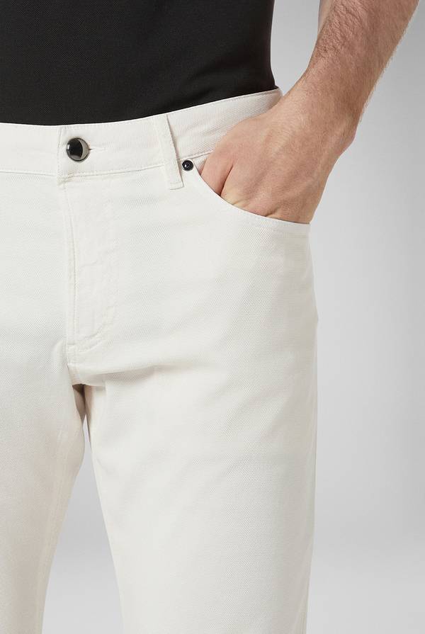 Pull Pal Zileri Pantalone 5 Tasche In Cotone Stretch Tinto In Capo