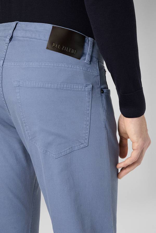 Pull Pal Zileri Pantalone 5 Tasche In Cotone Stretch Tinto In Capo