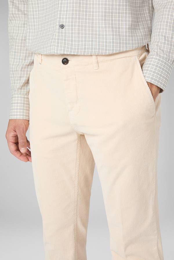 Pull Pal Zileri Pantaloni Chino Tinti In Capo In Cotone Corduroy
