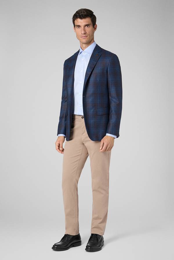 Pull Pal Zileri Pantaloni Chino Tinti In Capo In Cotone E Tencel Stretch