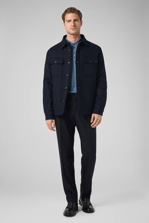 Pull Pal Zileri Pantaloni Doppia Pince In Lana Stretch