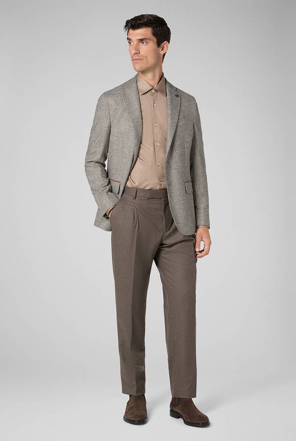 Pull Pal Zileri Pantaloni Doppia Pince In Pura Lana