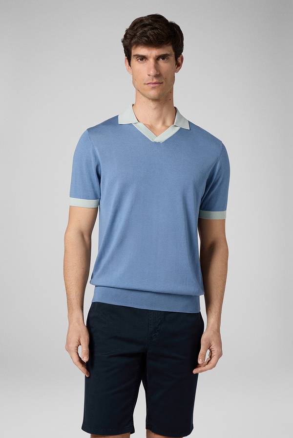 Pull Pal Zileri Polo A Maniche Corte Con Scollo A V