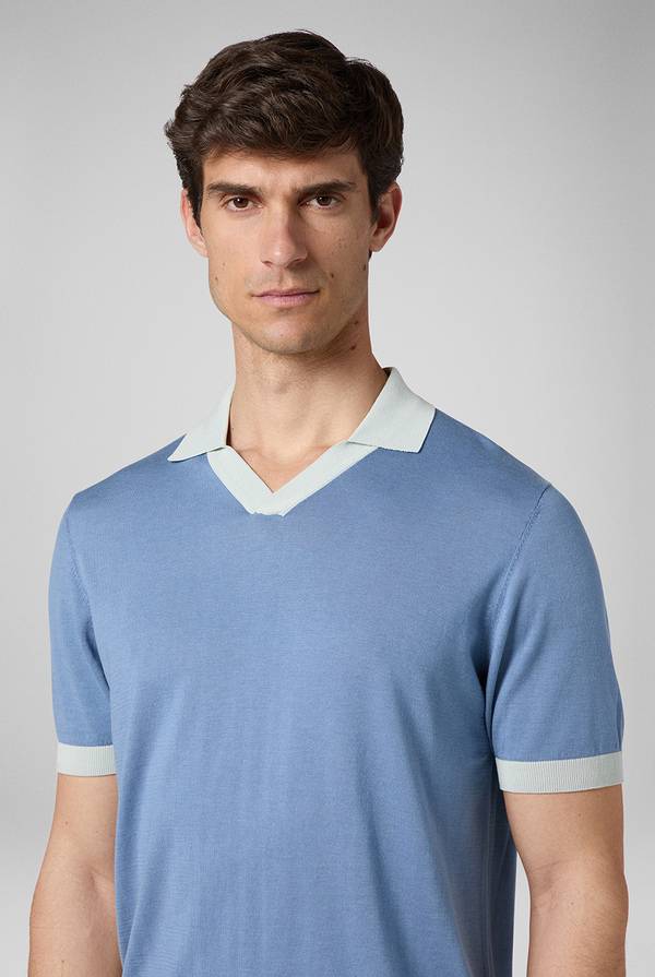 Pull Pal Zileri Polo A Maniche Corte Con Scollo A V