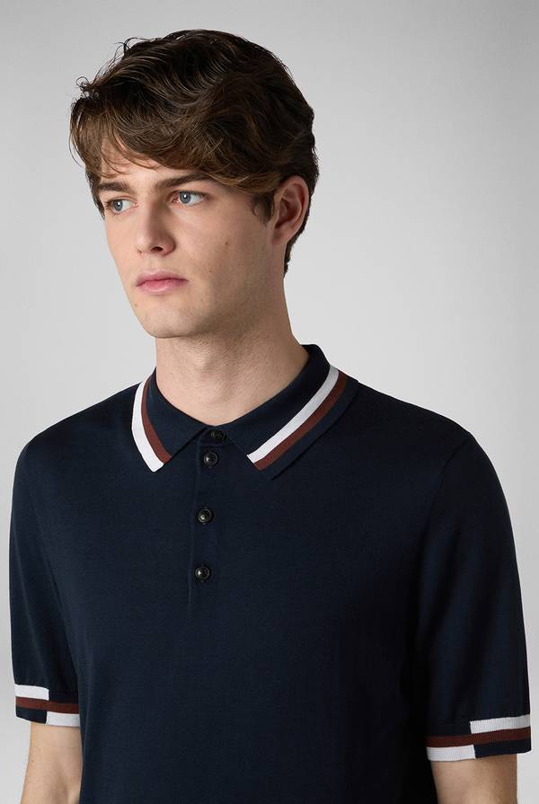 Pull Pal Zileri Polo In Maglia Con Dettagli A Contrasto