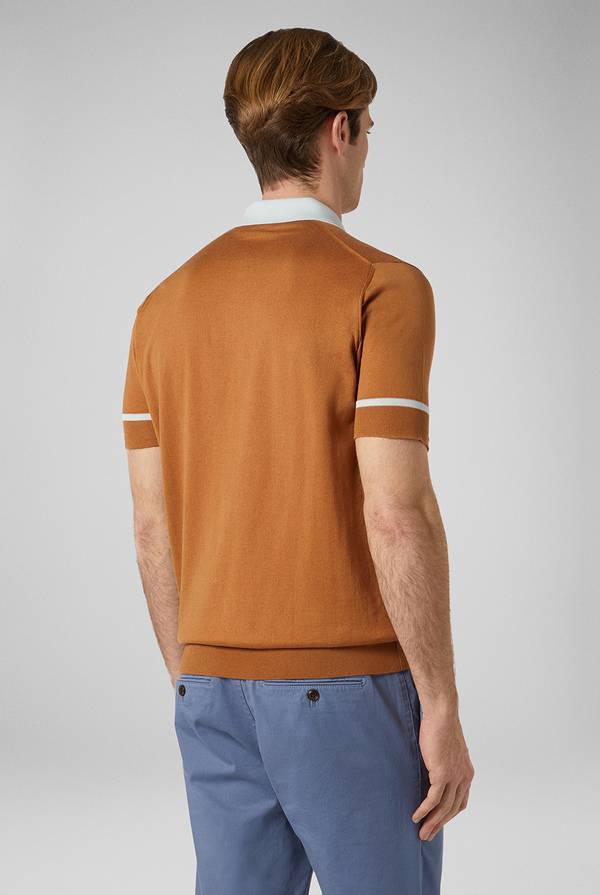 Pull Pal Zileri Polo In Maglia Con Dettagli A Contrasto