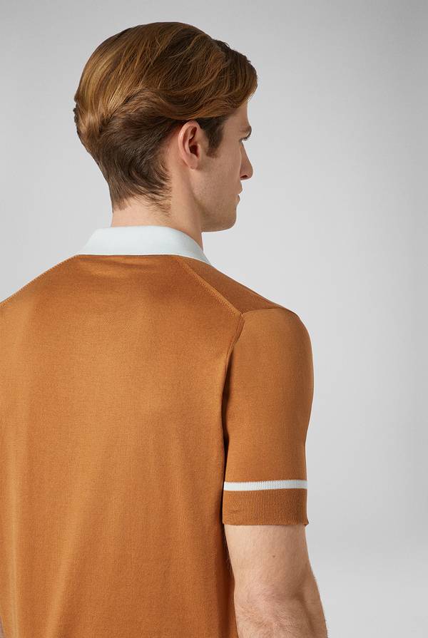 Pull Pal Zileri Polo In Maglia Con Dettagli A Contrasto