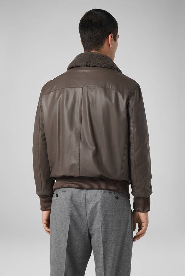 Pull Pal Zileri Bomber In Pelle Modello Aviator
