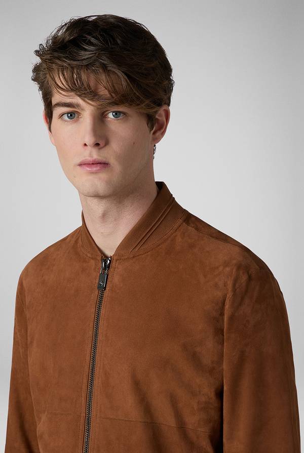 Pull Pal Zileri Bomber In Suede Marrone