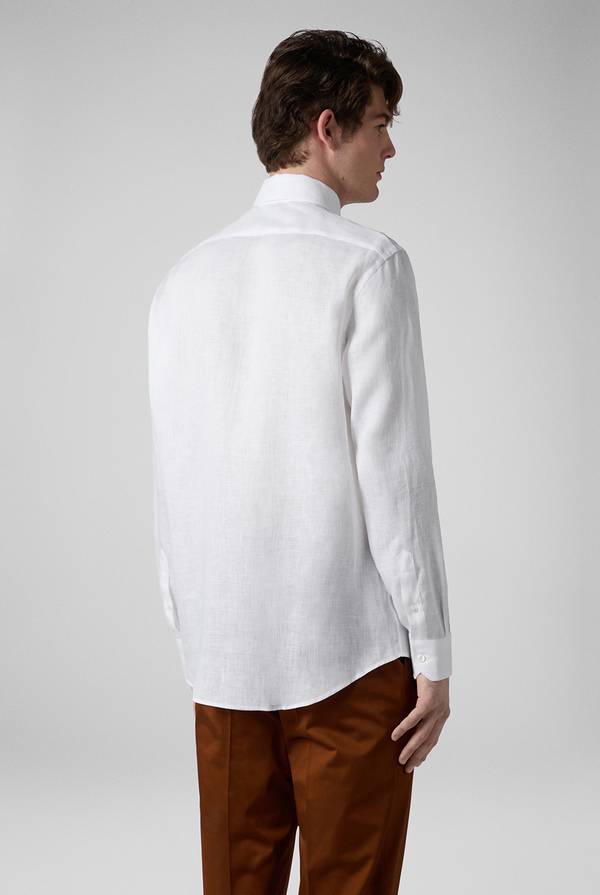 Pull Pal Zileri Camicia In Lino Bianca