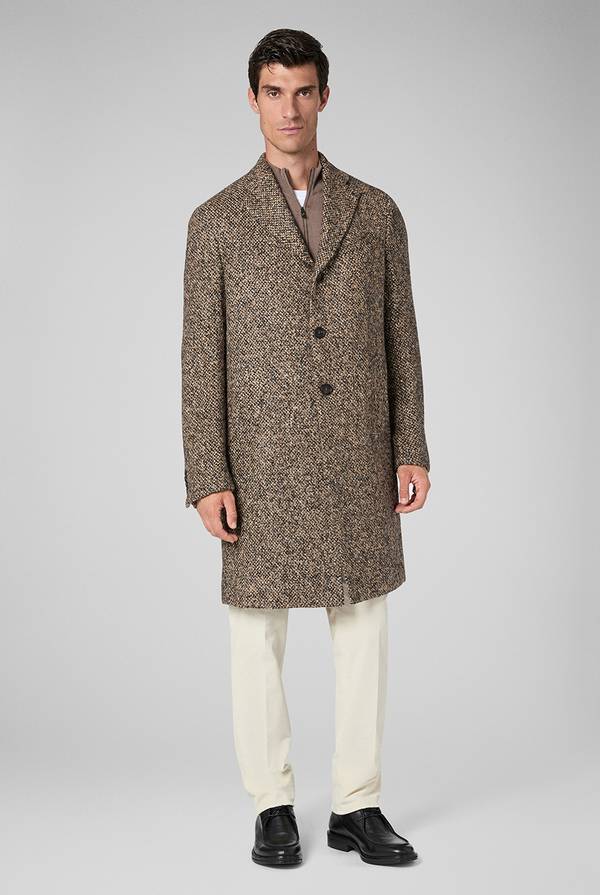 Pull Pal Zileri Cappotto In Bouclè, Seta E Mohair