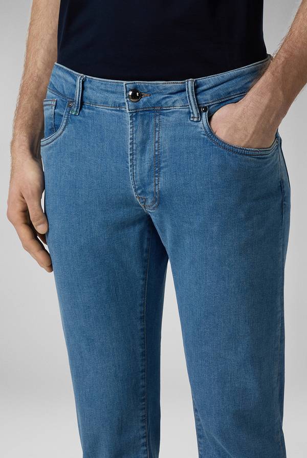 Pull Pal Zileri Denim 5 Tasche Effetto Delavè