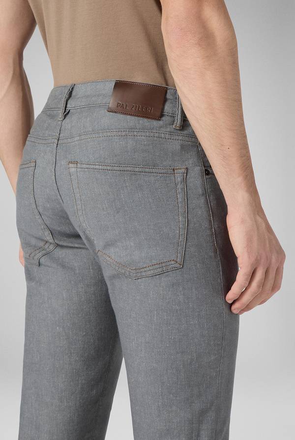 Pull Pal Zileri Denim 5 Tasche Effetto Lino