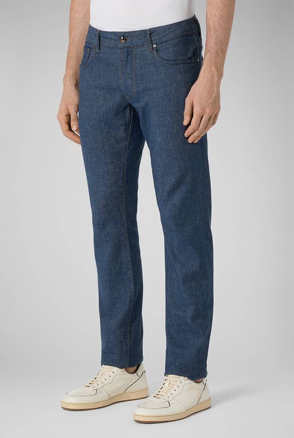 Pull Pal Zileri Denim 5 Tasche Effetto Lino