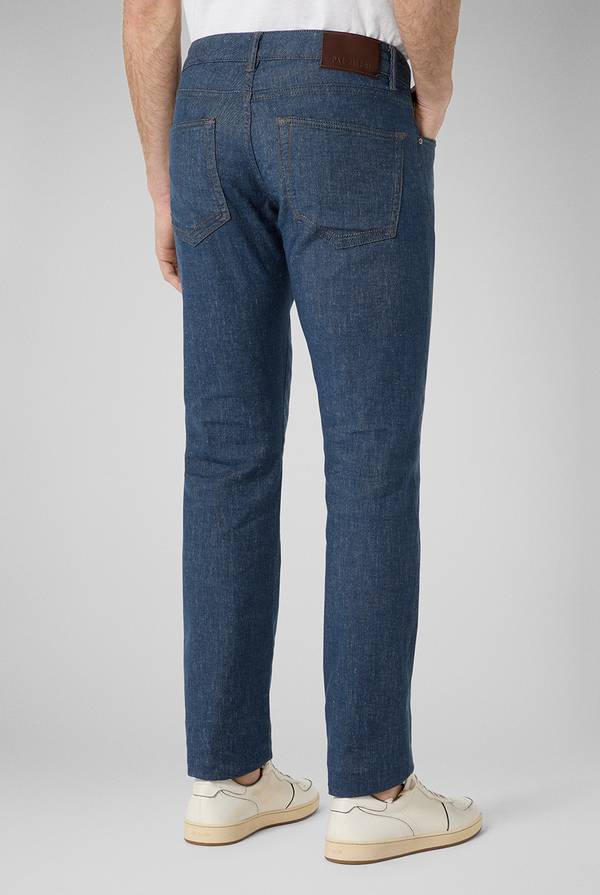 Pull Pal Zileri Denim 5 Tasche Effetto Lino