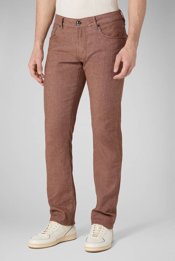 Pull Pal Zileri Denim 5 Tasche Effetto Lino