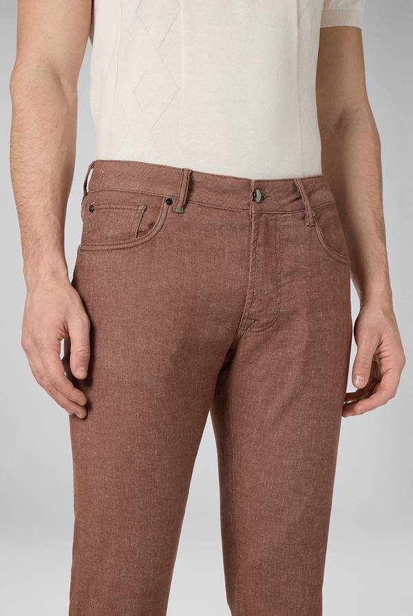 Pull Pal Zileri Denim 5 Tasche Effetto Lino