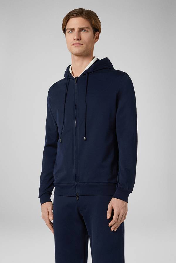 Pull Pal Zileri Felpa Con Cappuccio In Puro Cotone