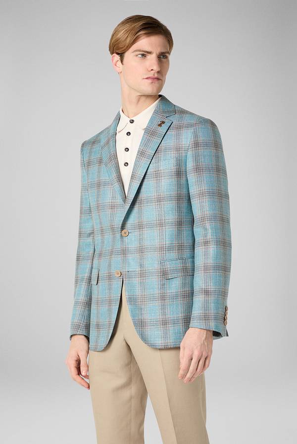 Pull Pal Zileri Giacca Vicenza In Lana, Seta E Lino